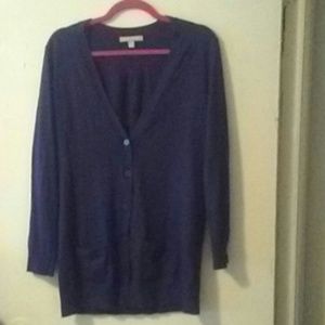Banana Republic long cardigan navy blue